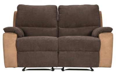 HOME Lucerne Fabric Regular Recliner Sofa - Chocolate